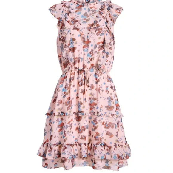 Rebecca Minkoff Pink Floral Dress Size XS - Picture 2 of 8